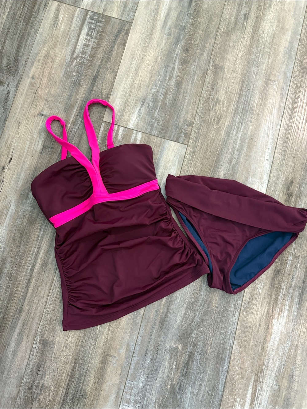 Boden Corsica V-neck swim tankini & bikini US 4 - Picture 4 of 10